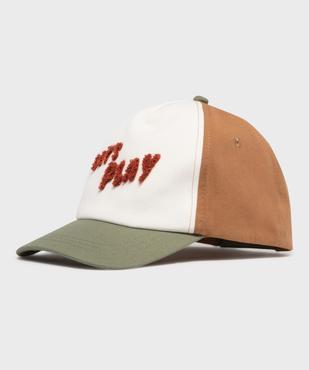 Casquette tricolore avec inscription en maille bouclette garçon vue1 - GEMO 4G GARCON - GEMO