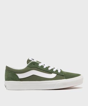 Baskets basses en cuir et textile garçon - Vans vue1 - VANS - GEMO