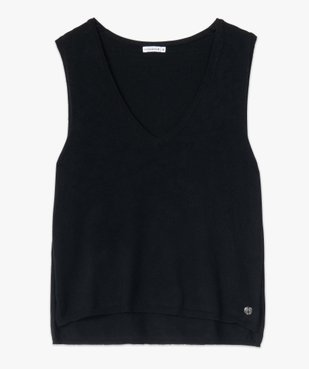 Pull femme sans manches avec col V – LuluCastagnette vue4 - LULUCASTAGNETTE - GEMO