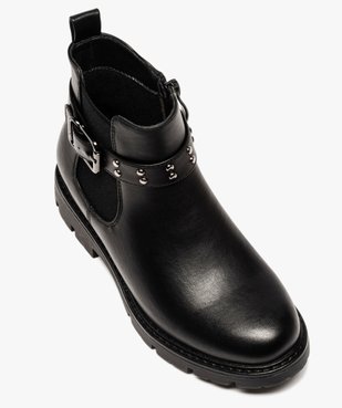 Boots fille unis style chelsea à bride fantaisie vue5 - GEMO (ENFANT) - GEMO