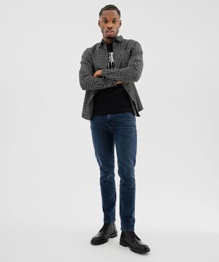 Chemise à carreaux en flanelle de coton homme vue4 - GEMO 4G HOMME - GEMO