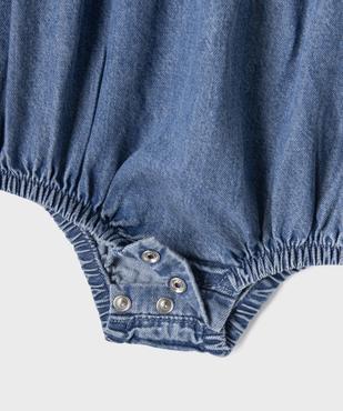 Ensemble 2 pièces combishort en jean et bandeau bébé fille - LuluCastagnette vue3 - LULUCASTAGNETTE - GEMO