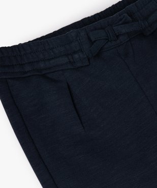 Pantalon bébé fille en maille avec ceinture élastique vue2 - GEMO C4G BEBE - GEMO