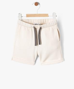 Bermuda en molleton bébé garçon vue1 - GEMO 4G BEBE - GEMO