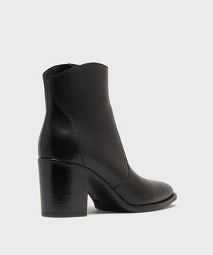Bottines à talon dessus cuir femme - Tanéo vue4 - TANEO - GEMO