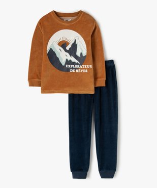 Pyjama garçon en velours motif montagnes vue1 - GEMO (ENFANT) - GEMO