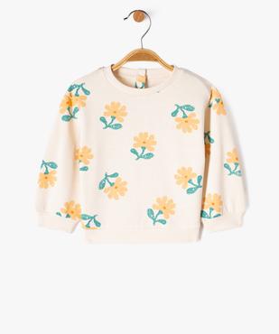 Sweat molletonné bébé fille avec motifs et message vue1 - GEMO 4G BEBE - GEMO
