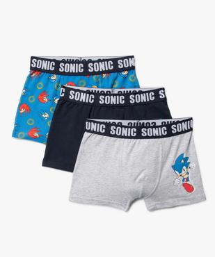 Boxers en coton stretch garçon (lot de 3) - Sonic The Hedgehog vue1 - SONIC - GEMO