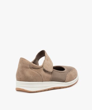 Ballerines femme sportswear à bride scratch vue4 - GEMO(URBAIN) - GEMO