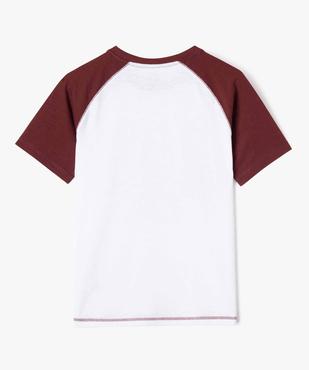 Tee-shirt manches contrastées imprimé garçon vue3 - CAMPS - GEMO