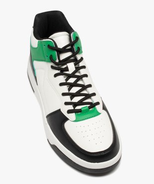Baskets homme colorées semi-montantes à lacets vue6 - GEMO (SPORTSWR) - GEMO