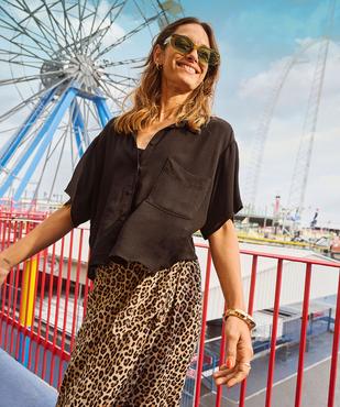 Chemise manches courtes ample et fluide femme vue1 - GEMO 4G FEMME - GEMO