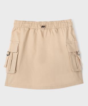 Jupe avec poches à rabat et taille élastique fille vue1 - GEMO 4G FILLE - GEMO