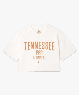 Tee-shirt femme coupe courte avec inscription – Camps United vue4 - CAMPS UNITED - GEMO