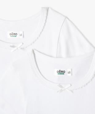 Tee-shirt à manches courtes fille (lot de 2) vue2 - GEMO 4G FILLE - GEMO