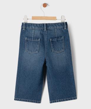 Jean large avec taille ajustable bébé fille vue3 - GEMO(BEBE DEBT) - GEMO