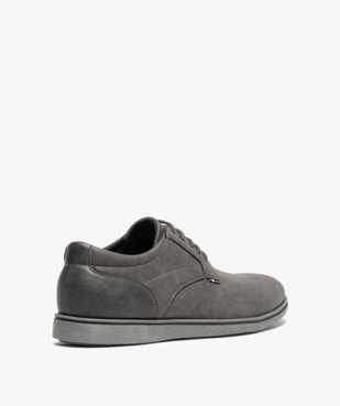 Derbies homme unis à lacets et semelle amortissante vue4 - GEMO(URBAIN) - GEMO
