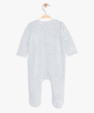 Pyjama en velours ouvert devant motif renard bébé garçon vue3 - GEMO(BEBE DEBT) - GEMO