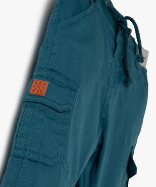 Pantalon bébé garçon coupe battle à revers et taille élastiquée vue2 - GEMO(BEBE DEBT) - GEMO