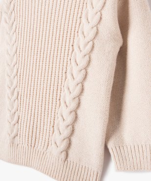 Pull bébé fille tout doux en maille fantaisie vue2 - GEMO(BEBE DEBT) - GEMO