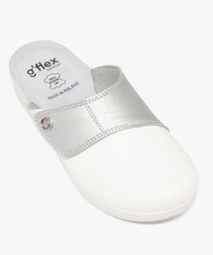 Sabots confort femme dessus bicolore ajustable à scratch vue11 - G'FLEX - GEMO
