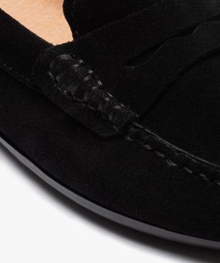 Mocassins femme confort unis en cuir velours vue7 - GEMO (CASUAL) - GEMO