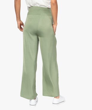 Pantalon de grossesse ample et fluide à taille smockée vue3 - GEMO (MATER) - GEMO