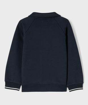 Sweat avec col chemise fermeture pressions garçon vue5 - GEMO (ENFANT) - GEMO