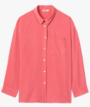 Chemise femme grande taille unie à manches longues vue4 - GEMO (G TAILLE) - GEMO