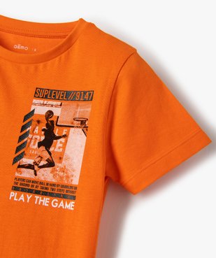 Tee-shirt garçon imprimé à manches courtes vue2 - GEMO (ENFANT) - GEMO
