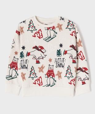 Sweat de Noël avec motifs multicolores garçon vue1 - GEMO 4G GARCON - GEMO