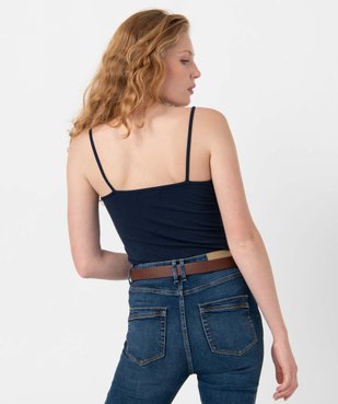 Débardeur femme uni à fines bretelles vue3 - GEMO(FEMME PAP) - GEMO