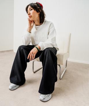 Sweat oversize avec inscription brodée fille vue6 - GEMO 4G FILLE - GEMO