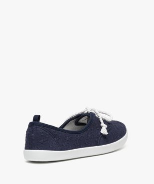 Tennis femme en toile unies avec lacets en cordelette vue4 - GEMO (SPORTSWR) - GEMO