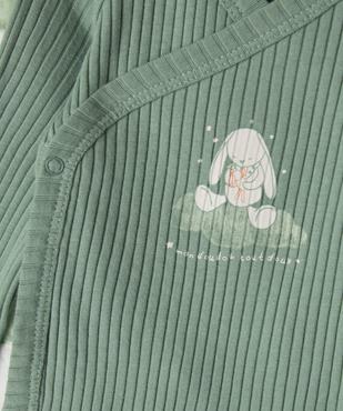 Ensemble 3 pièces pyjama + body + bavoir bébé vue3 - GEMO(BB COUCHE) - GEMO