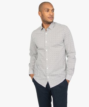 Chemise homme à motifs coupe slim vue1 - GEMO (HOMME) - GEMO