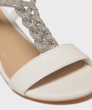 Sandales à talon large et bride bijou en strass femme vue6 - VALENTINA BALDA - GEMO