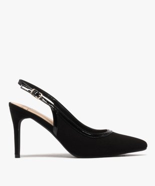 Escarpins sling-back en suédine et verni femme - Valentina Baldano vue1 - VALENTINA BALDA - GEMO