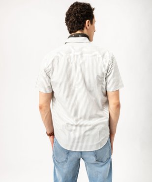 Chemise manches courtes à rayures homme vue3 - GEMO (HOMME) - GEMO