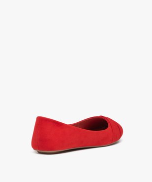 Ballerines femme en suédine unie avec bout drapé vue4 - GEMO(URBAIN) - GEMO