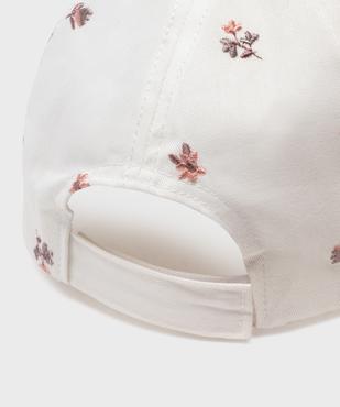 Casquette avec motifs fleuris brodés fille vue2 - GEMO 4G FILLE - GEMO