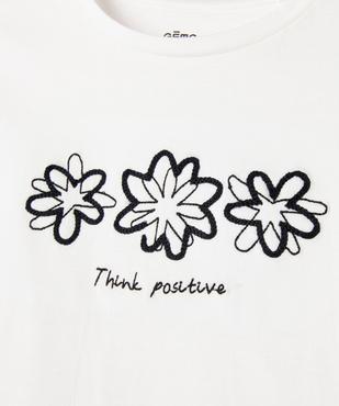 Tee-shirt manches courtes coupe oversize fille vue3 - GEMO 4G FILLE - GEMO