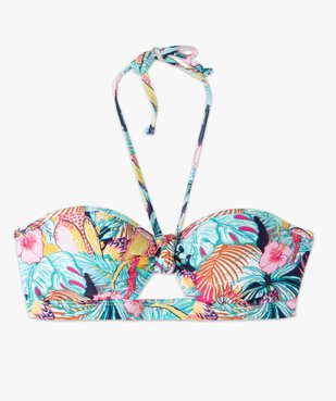 Haut de maillot de bain femme bandeau bretelles amovibles vue4 - GEMO 4G FEMME - GEMO