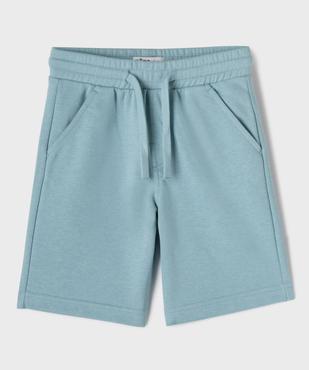 Bermuda en maille French Terry avec ceinture ajustable garçon vue1 - GEMO 4G GARCON - GEMO