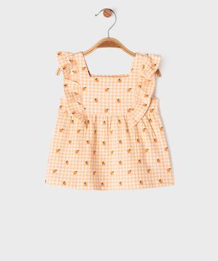 Blouse imprimée en maille gaufrée bébé fille vue1 - GEMO(BEBE DEBT) - GEMO