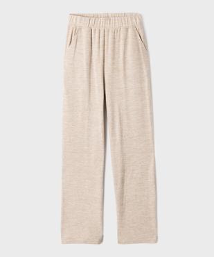 Pantalon large en maille douce et souple fille vue1 - GEMO (JUNIOR) - GEMO
