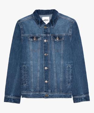 Veste en jean garçon avec surpiqûres contrastantes vue2 - GEMO (JUNIOR) - GEMO