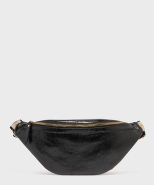 Sac banane en matière vernie avec bandoulière pailletée femme vue1 - GEMO (ACCESS) - GEMO