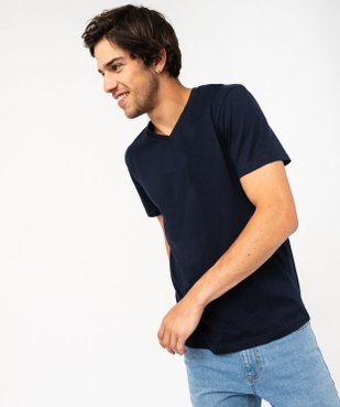 Tee-shirt à manches courtes et col V homme vue2 - GEMO 4G HOMME - GEMO