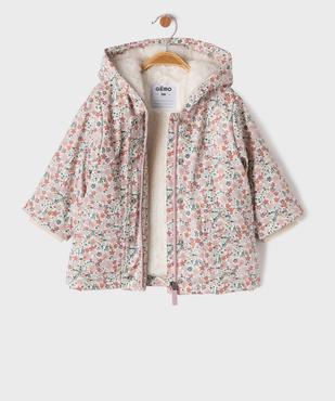 Manteau imperméable à capuche avec doublure chaude bébé fille vue2 - GEMO(BEBE DEBT) - GEMO